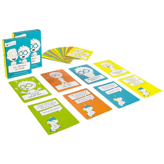 Open the Joy Let's Talk! Conversation Starters for Kids to Discuss Feelings, 2ct.